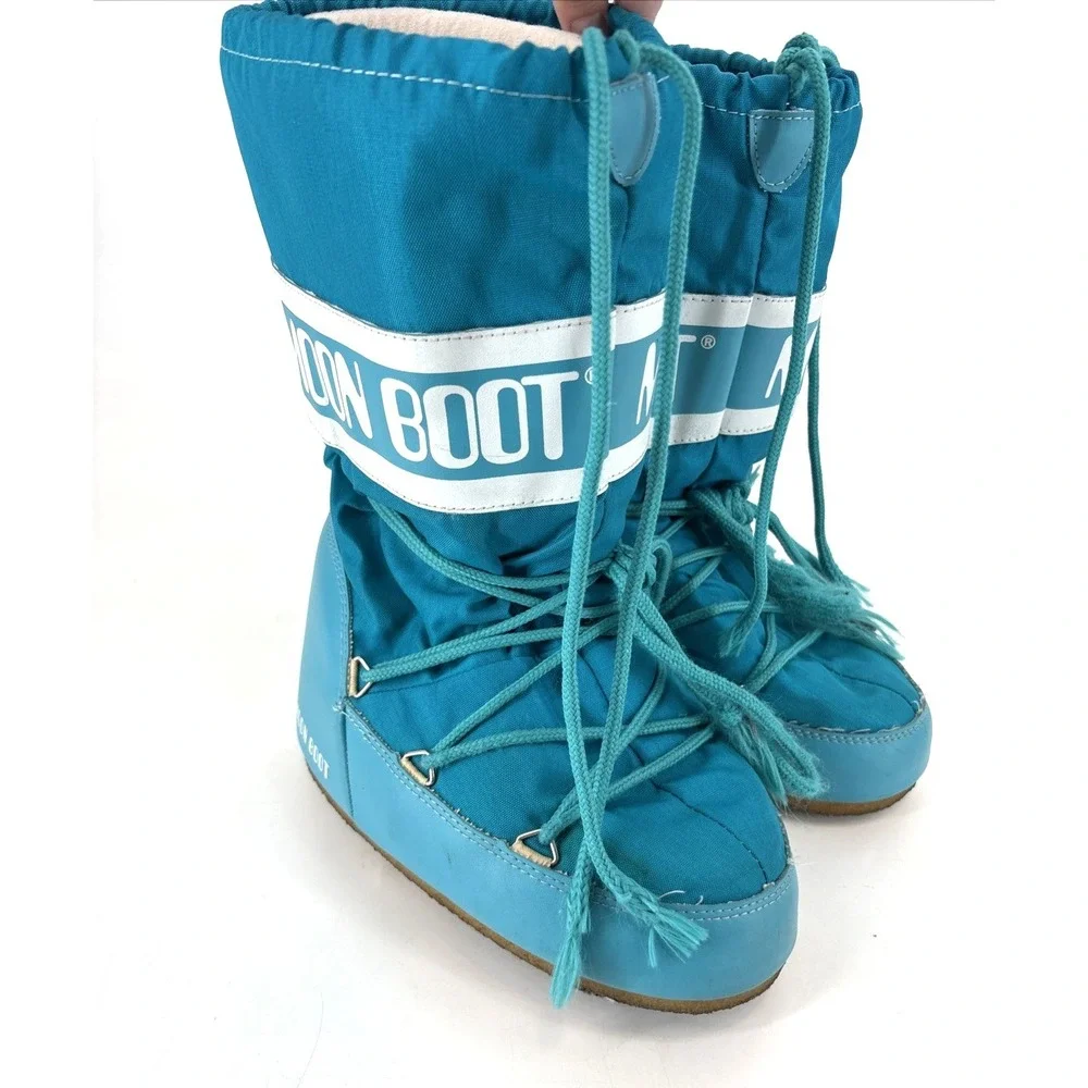Moon Boot TEAL BLUE ICON NYLON BOOTS sz 35/38 (EU)  5‎ - 7.5